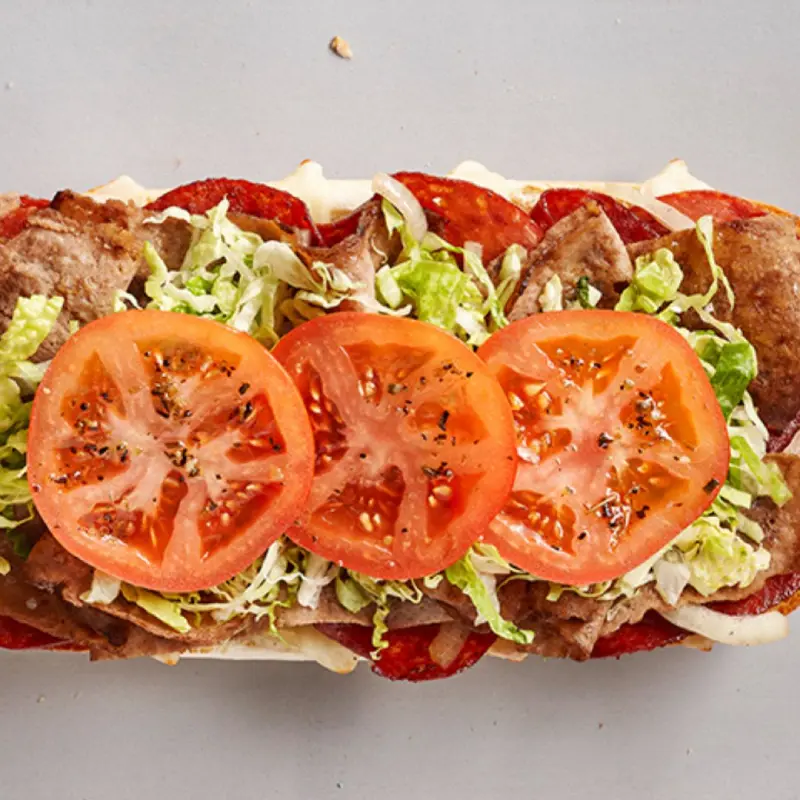 Co-Star®, Philly steak, pepperoni, mozzarella, onions, tomatoes and lettuce