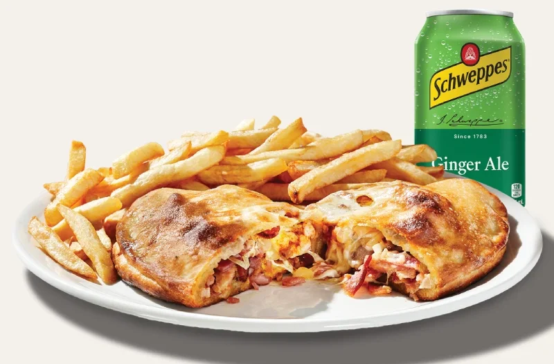 Solo value combo - Panzerotti, This solo value combo includes a classic panzerotti, a regular serving of fries, and a 355 ml can of PepsiCo®