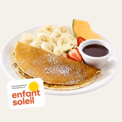 Le petit singe avec crêpe traditionnelle choco-banane