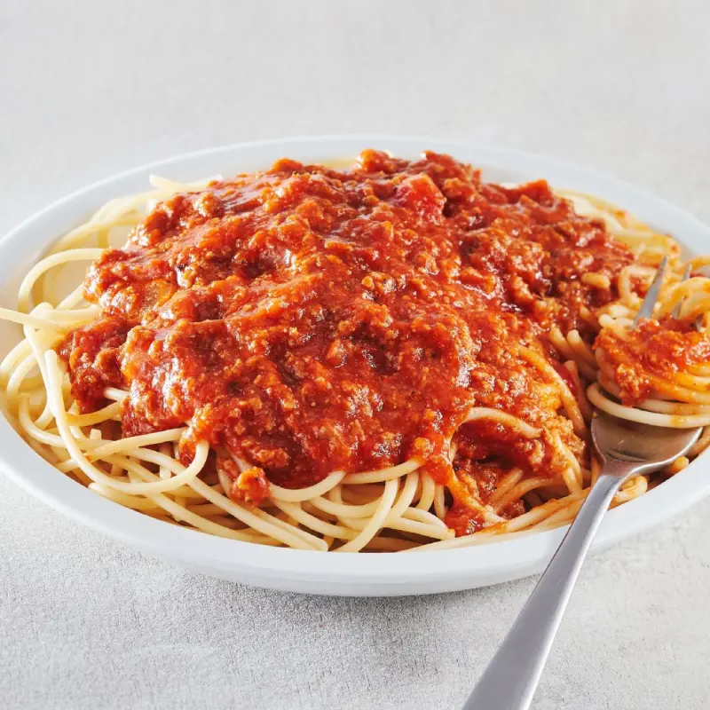 Bolognese spaghetti served with our meat sauce